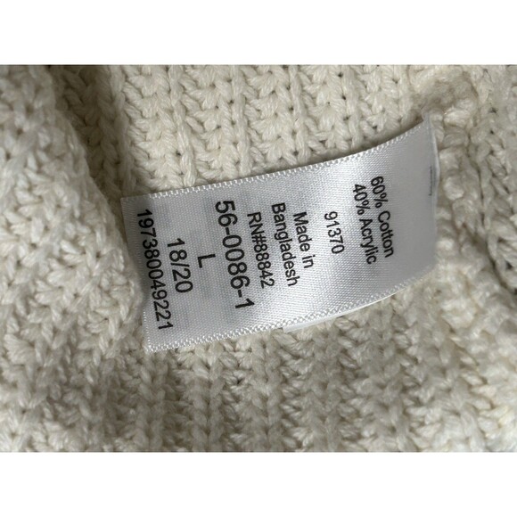 Woman Within Size Large Button-Front Color Block Shaker Cardigan Pockets - Picture 9 of 11